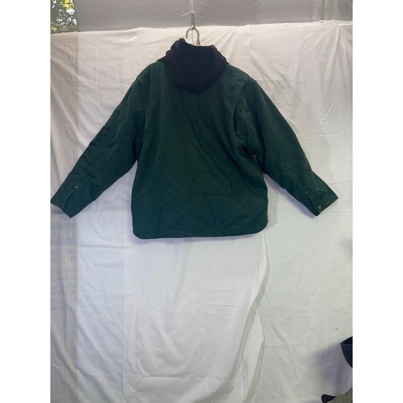 Cabelas Outdoor Gear Canvas Zip Up Insulated Work Jacket Coat size L thermal swe - Picture 11 of 16